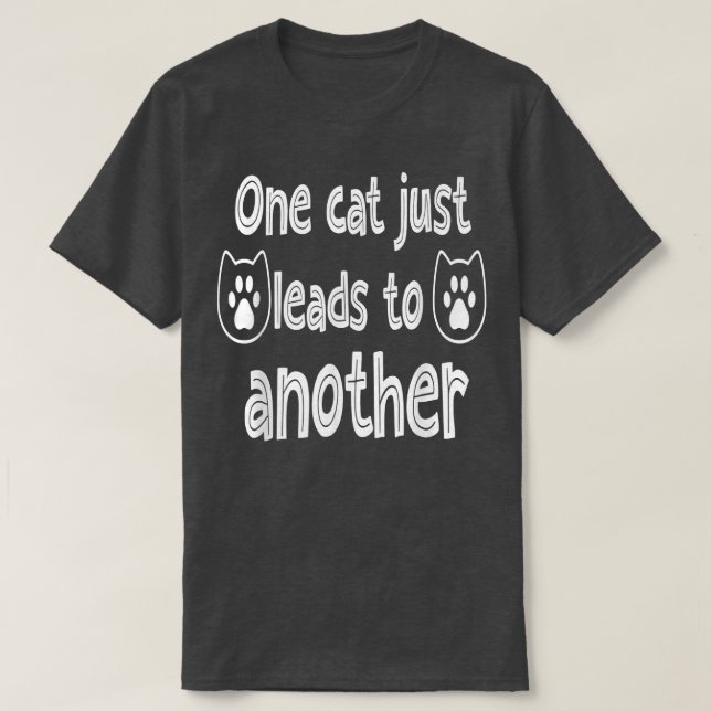 Camiseta Gato gracioso dice que un gato lleva a otro  (Diseño del anverso)