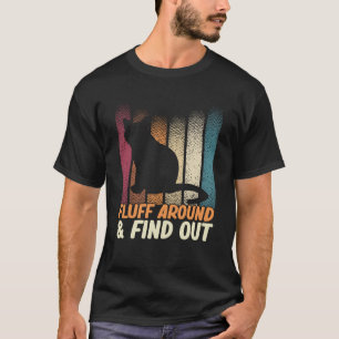 Camiseta Gato gracioso diciendo tonterías y descubre retro 
