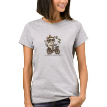 Gato gracioso en bicicleta que arroja dinero