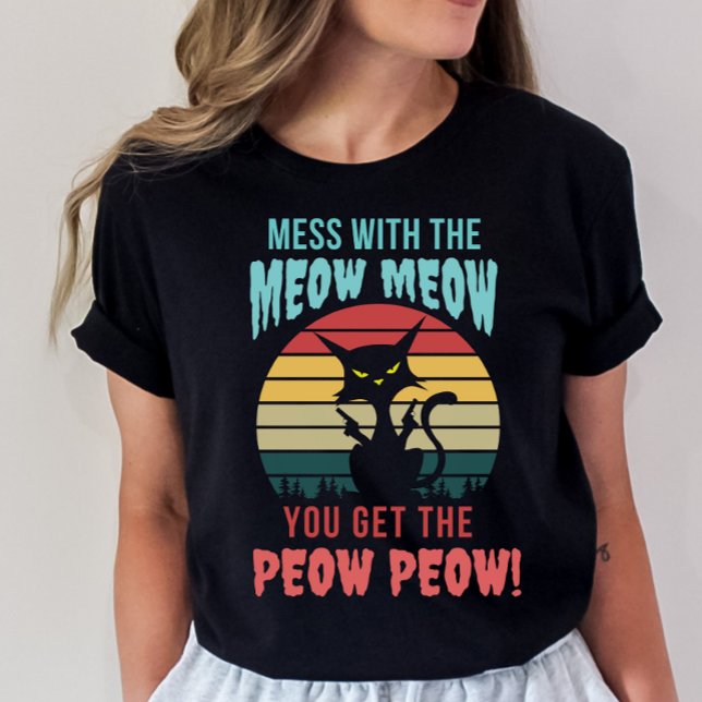 Camiseta Gato gracioso enojado, no te metas con el mimo (Subido por el creador)