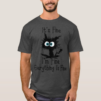 Camiseta Gato gracioso Es bueno Todo está bien