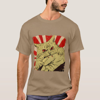 Camiseta Gato gracioso gatito gatito de anime japonés enoja