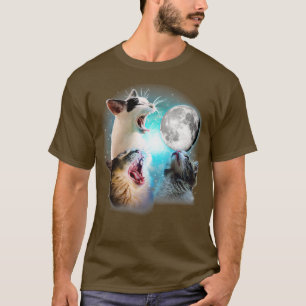 Camiseta Gato Gracioso, Gatos Refunfuñando En La Luna, Gato
