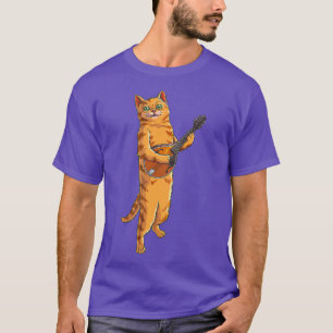 Camiseta Gato gracioso jugando a Mandolin Guay Love Animal