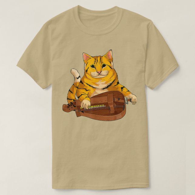 Camiseta Gato gracioso jugando Hurdy Gurdy Gift Guay Kitten (Diseño del anverso)