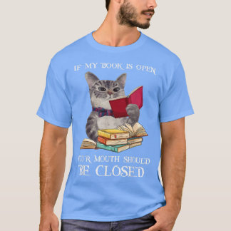 Camiseta Gato gracioso, leyendo el amante del libro