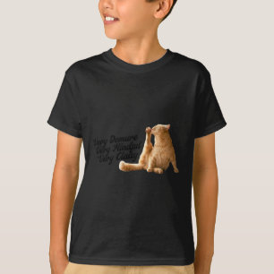 Camiseta Gato gracioso meme cly meme muy deprimente