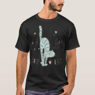 Camiseta Gato gracioso, Meow Cute Love Cat Premium 