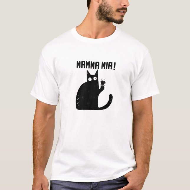 Camiseta Gato gracioso - Meowrio, el gato italiano (Anverso)