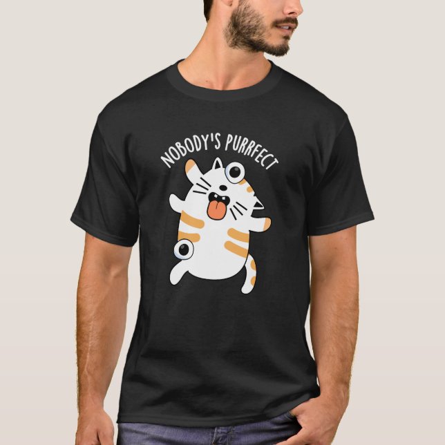 Camiseta Gato gracioso moreno de nadie Pun oscuro BG (Anverso)