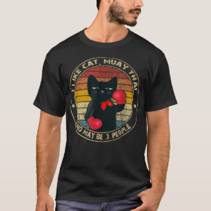 Camiseta Gato gracioso muay tailandés kickboxing gato en bo