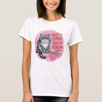 Camiseta Gato gracioso otro humano, otro problema