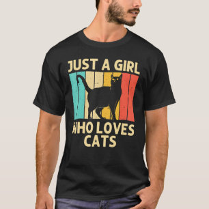Camiseta Gato Gracioso Para Chicas Gato Negro Gato Gato Gat