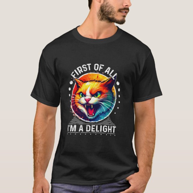 Camiseta Gato gracioso primero que nada soy un Delight Sarc (Anverso)
