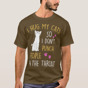 Camiseta Gato gracioso que abro a mi gato para que no golpe