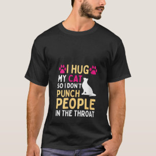 Camiseta Gato gracioso que abro a mi gato para que no golpe