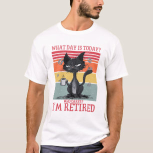 Camiseta Gato gracioso qué día es hoy a quién le importa qu
