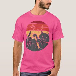 Camiseta Gato gracioso que fluye - flauta