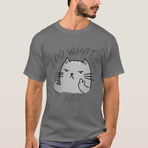 Camiseta Gato gracioso que hago lo que quiero con mi gato g