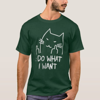 Camiseta Gato gracioso que hago lo que quiero con mi gato g