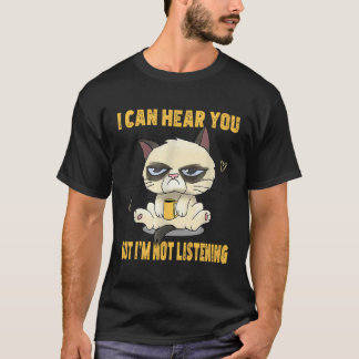 Camiseta Gato Gracioso Que Puedo Escuchar Pero Estoy Escuch