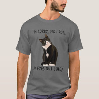 Camiseta Gato gracioso que siento. ¿Me puse los ojos en alt