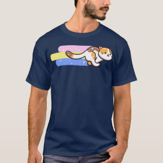Camiseta Gato gracioso Rainbow Kawaii Kitten