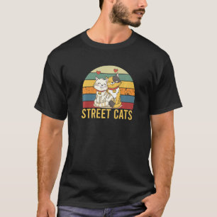 Camiseta Gato gracioso retro de gatos callejeros de época