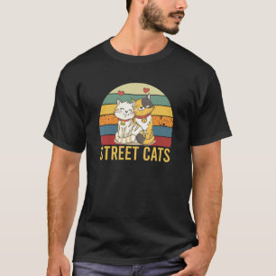 Camiseta Gato gracioso retro de gatos callejeros de época