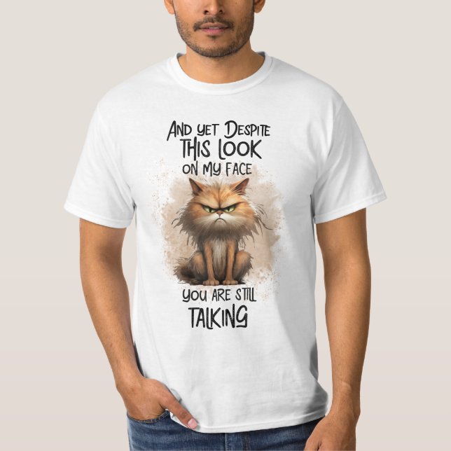 Camiseta Gato gracioso, sarcástico (Anverso)