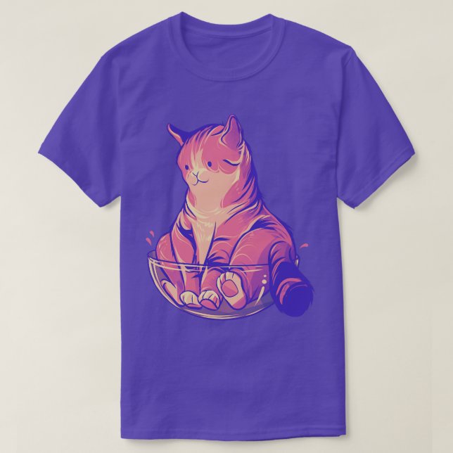 Camiseta Gato gracioso si se ajusta a su sitio (Diseño del anverso)