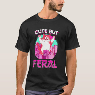 Camiseta Gato gracioso, verano Fiesta Chica feral de vacaci