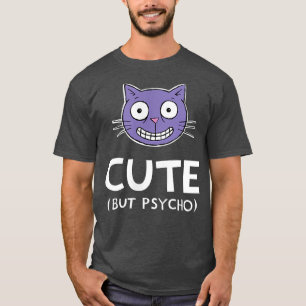 Camiseta Gato gráfico de pop curado pero psicópata