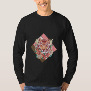 Camiseta Gato grande femenino Sakura Asia Jungle Cherry Blo