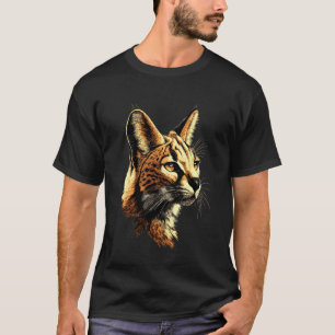 Camiseta Gato grande serval África sabana Leopardo gato lin