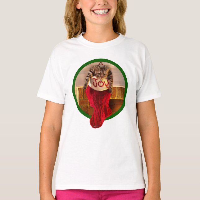 Camiseta Gato graso en Navidades (Anverso)