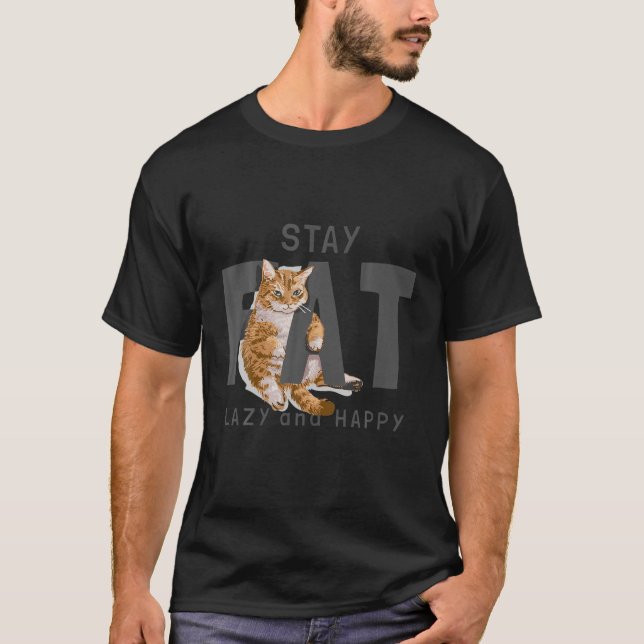 Camiseta Gato Grasoso Perezoso Gato Feliz Gato Amantes (Anverso)