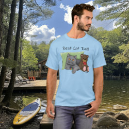 Camiseta Gato gris del día del padre