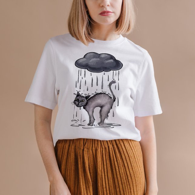 Camiseta Gato gris en el día de lluvia (Subido por el creador)