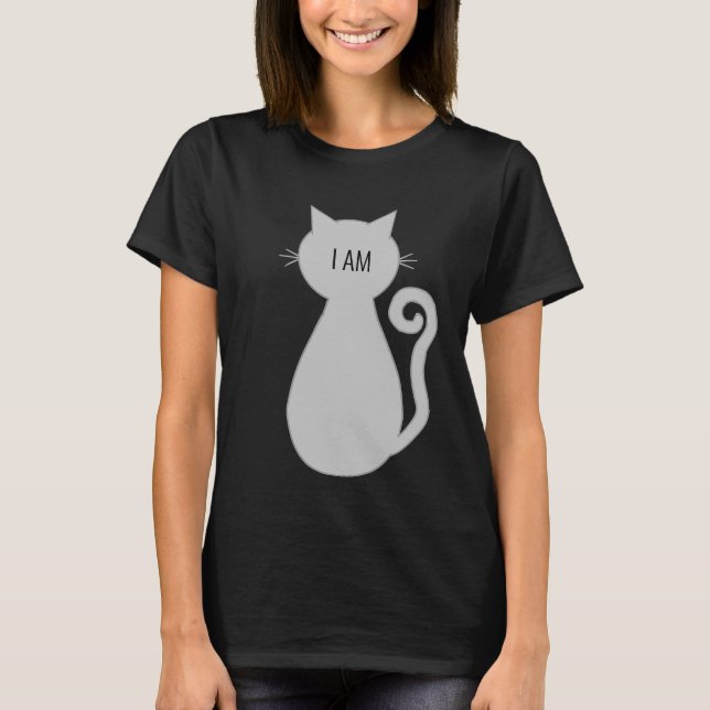 Camiseta Gato gris personalizado (Anverso)