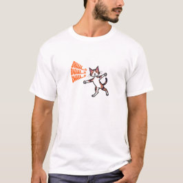 Camiseta Gato grito retro - Tee Personalizado gracioso