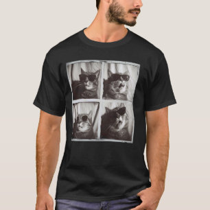 Camiseta Gato grueso al estilo de la máquina de fotos vinta