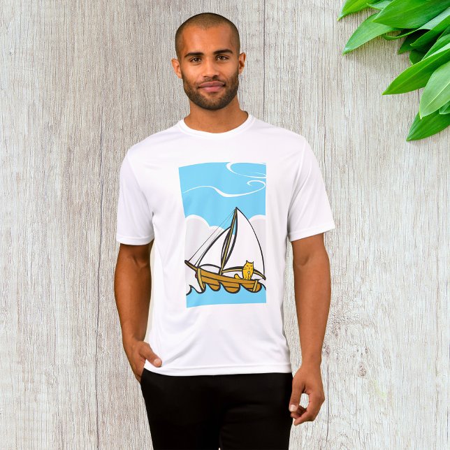 Camiseta Gato gruñón en un Personalizado náutico gracioso (Subido por el creador)