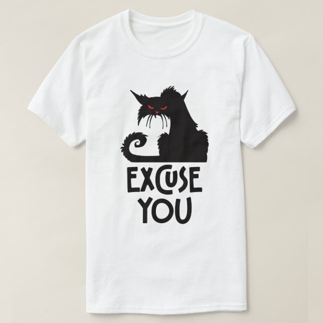 Camiseta Gato gruñón te disculpa (Diseño del anverso)