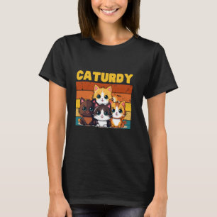 Camiseta Gato Grupo de Gatos el Sábado también conocido com