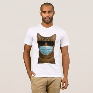 Camiseta Gato Guay con sombras y máscara