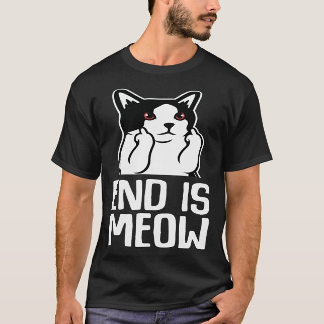 Camiseta Gato Guay de gato negro humorístico en la calle (Anverso)