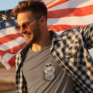 Camiseta Gato Guay Gato Lover Pocket Kitten Con Gafas De So