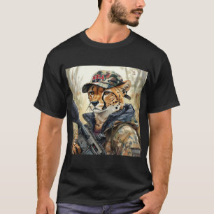 Camiseta Gato Guay MAGA con Gun y Camouflage CHEETAH