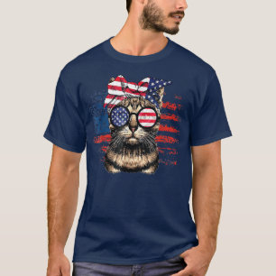 Camiseta Gato Guay Meowica Con Bandana Y Gafas De Sol Ameri